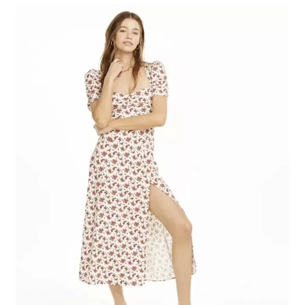 Danielle Bernstein X Macy's White Floral Sweetheart Maxi Dress Women's XS - Picture 10 of 10